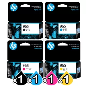 4 Pack HP 965 Genuine Inkjet Cartridge Combo 3JA80AA - 3JA77AA [1BK,1C,1M,1Y]