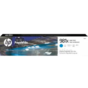 HP 981X Genuine Cyan High Yield Inkjet Cartridge L0R09A - 10,000 Pages