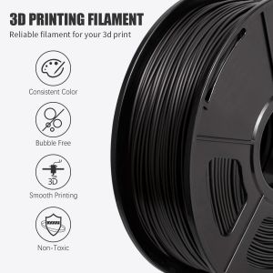 Go Inks 1kg Black 1.75mm ABS 3D Printer Filament Spool 