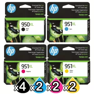 10 Pack HP 950XL + 951XL Genuine Inkjet Cartridges CN045AA - CN048AA [4BK,2C,2M,2Y]