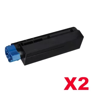 2 x OKI Compatible B432 B512 MB472 MB492 MB562 B412 Black High Yield Toner Cartridge - 7,000 pages (45807107)