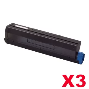 3 x OKI B431/MB471/491 Compatible High Yield Toner Cartridge (44917603) - 12,000 pages