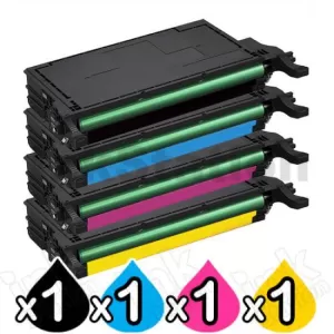 4-Pack Compatible Samsung CLP620ND, CLP670ND, CLX6220FX, CLX6250FX Toner Cartridge  [1BK,1C,1M,1Y]