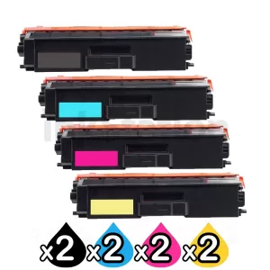 2 Sets of 4-Pack Compatible Brother TN-446 Toner Combo [2BK,2C,2M,2Y]