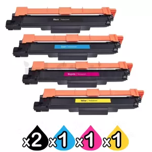 5 Pack Compatible Brother TN-253 / TN-257 Toner Combo [2BK,1C,1M,1Y]