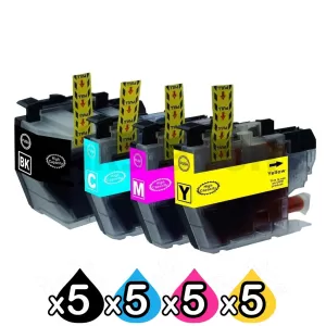 20 Pack Compatible Brother LC-3319XL Ink Cartridges Combo (High Yield of Brother LC-3317) [5BK, 5C, 5M, 5Y]