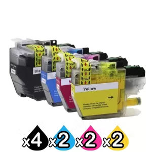 10 Pack Compatible Brother LC-3329XL High Yield Ink Cartridges Combo [4BK, 2C, 2M, 2Y]
