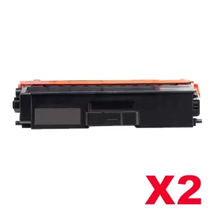 2 x Compatible Brother TN-443BK Black Toner Cartridge - 4,500 pages