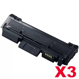 3 x Samsung SLM2825DW/ 2835DW/ 2875FW/ 2885FW (MLT-D116L) Compatible Black High Yield Toner Cartridge SU830A - 3,000 pages