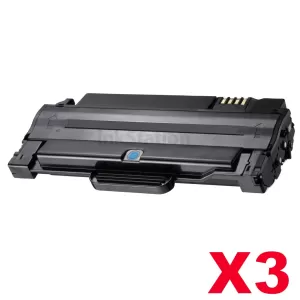 3 x Compatible Samsung ML-1915/2520/2525/2540/2540/2545/2580N/SCX-4623F (MLT-D105L 105L) Black Toner Cartridge SU768A - 2,500 pages