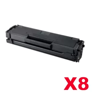 8 x Samsung ML2160/2165W, SCX3405F/FW (MLT-D101S 101) Compatible Black Toner Cartridge SU698A - 1,500 pages