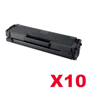 10 x Samsung ML2160/2165W, SCX3405F/FW (MLT-D101S 101) Compatible Black Toner Cartridge SU698A - 1,500 pages