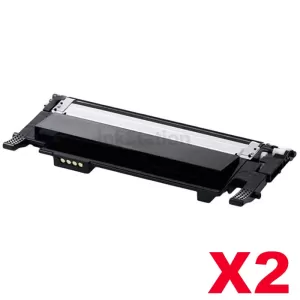 2 x Compatible Samsung SLC430, SLC480FW [CLT-K404S K404] Black Toner SU113A - 1,500 pages