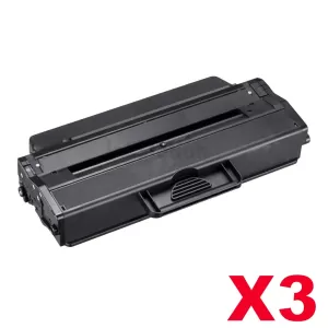 3 x Compatible Samsung ML2950ND, SCX4729ND (MLT-D103L 103) Black High Yield Toner Cartridge SU718A - 2,500 pages