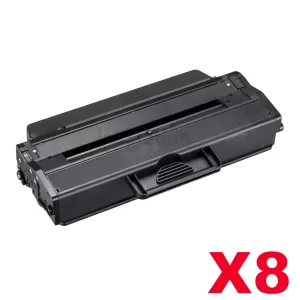 8 x Compatible Samsung ML2950ND, SCX4729ND (MLT-D103L 103) Black High Yield Toner Cartridge SU718A - 2,500 pages
