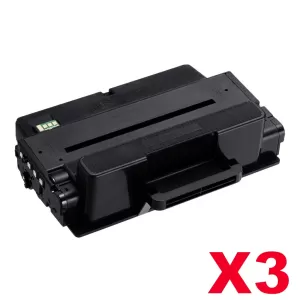 3 x Compatible Samsung ML-3310/ ML-3710/ SCX-4833/ SCX-5637/ SCX5737 (MLT-D205L 205) Black High Yield Toner SU965A - 5,000 pages