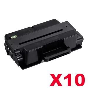 10 x Compatible Samsung ML-3310/ ML-3710/ SCX-4833/ SCX-5637/ SCX5737 (MLT-D205L 205) Black High Yield Toner SU965A - 5,000 pages
