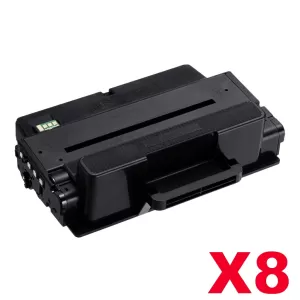 8 x Compatible Samsung ML-3310/ ML-3710/ SCX-4833/ SCX-5637/ SCX5737 (MLT-D205L 205) Black High Yield Toner SU965A - 5,000 pages