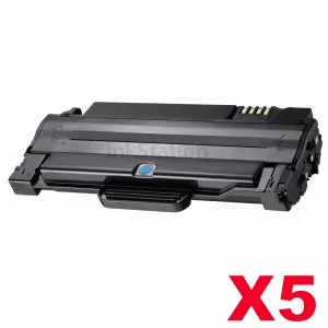 5 x Compatible Samsung ML-1915/2520/2525/2540/2540/2545/2580N/SCX-4623F (MLT-D105L 105L) Black Toner Cartridge SU768A - 2,500 pages