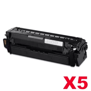 5 x Compatible Samsung SLC2620 SLC2670 SLC2680 Black Toner Cartridge SU169A CLT-K505L - 6,000 pages [CLTK505L K505]