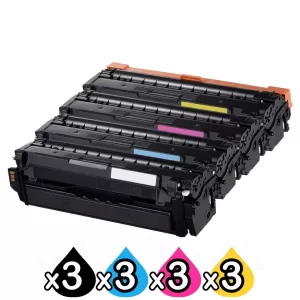 3 sets of 4 Pack Compatible Samsung SLC2620 SLC2670 SLC2680 Toner Cartridge Set CLT-505L [3BK,3C,3M,3Y]
