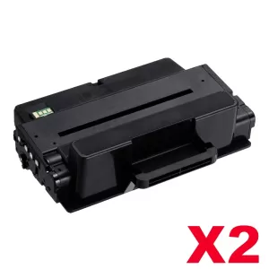 2 x Compatible Samsung SCX-5635FN / SCX-5835FN (MLT-D208L 208L) Black High Yield Toner SU989A - 10,000 pages