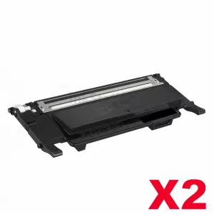 2 x Compatible Samsung CLP-320N, CLP-325, CLX-3180, CLX-3185 [CLT-K407S K407] Black Toner SU132A - 1,500 pages