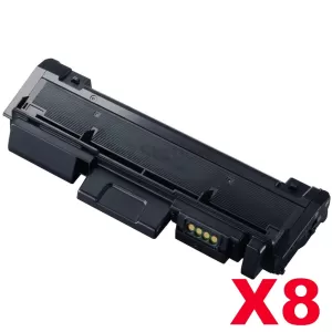 8 x Samsung SLM2825DW/ 2835DW/ 2875FW/ 2885FW (MLT-D116L) Compatible Black High Yield Toner Cartridge SU830A - 3,000 pages
