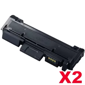 2 x Samsung SLM2825DW/ 2835DW/ 2875FW/ 2885FW (MLT-D116L) Compatible Black High Yield Toner Cartridge SU830A - 3,000 pages