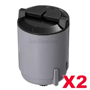 2 x Compatible for Samsung CLP-K300A Black Toner - 2,000 pages on 5% coverage