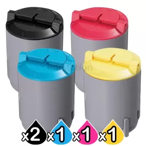 5 Pack Compatible for Samsung CLP-300 4 Colour Combo Toner