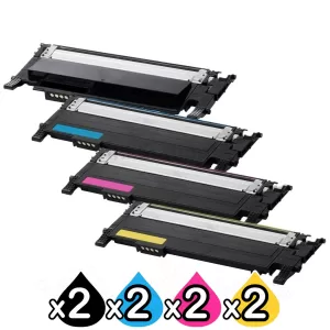 2 sets of 4-Pack Compatible Samsung SLC430, SLC480FW Cartridge Combo CLT404S [2BK,2C,2M,2Y]