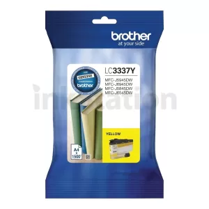 Genuine Brother LC-3337Y High Yield Yellow Ink Cartridge - 1,500 pages