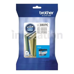 Genuine Brother LC-3337C High Yield Cyan Ink Cartridge - 1,500 pages