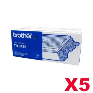 5 x Genuine Brother TN-3185 Toner Cartridge - 7,000 pages