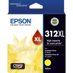 Epson 312XL (C13T183492) Genuine Yellow High Yield Inkjet Cartridge