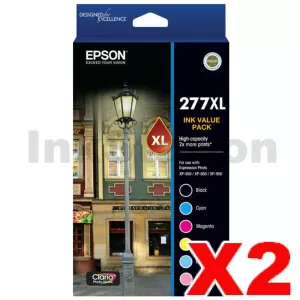 2 x Epson 277XL (C13T278892) Genuine High Yield Inkjet Value Pack [2BK,2C,2M,2Y,2LC,2LM]