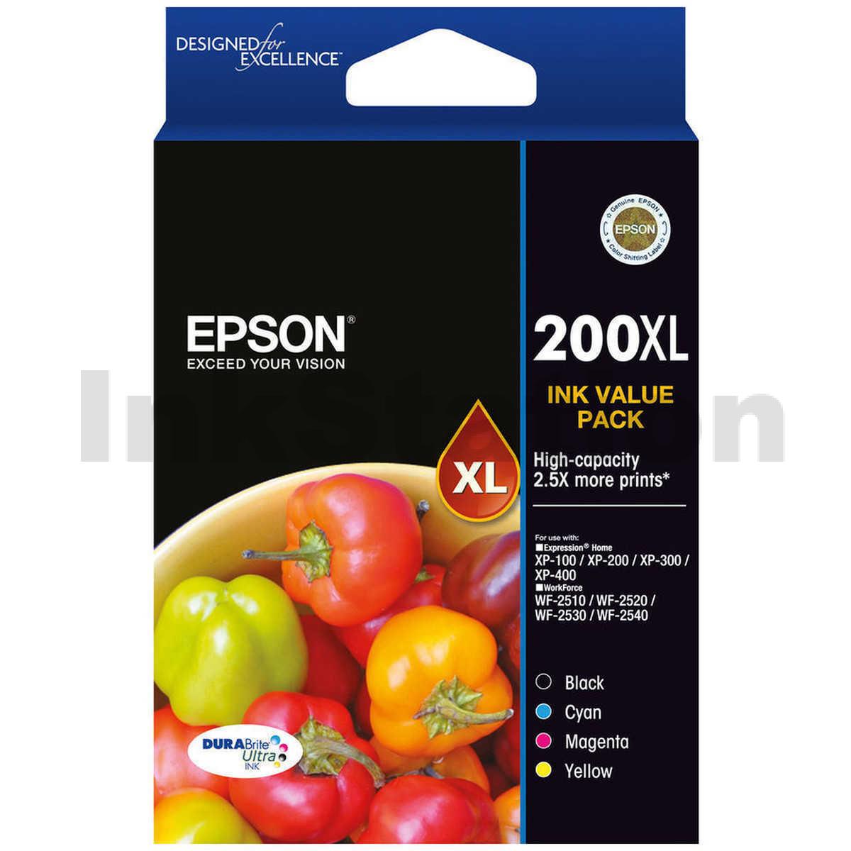 Epson 200XL (C13T201692) Genuine High Yield Inkjet Value Pack [1BK,1C