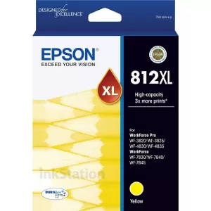 Epson 812XL (C13T05E492) Genuine Yellow High Yield Ink Cartridge