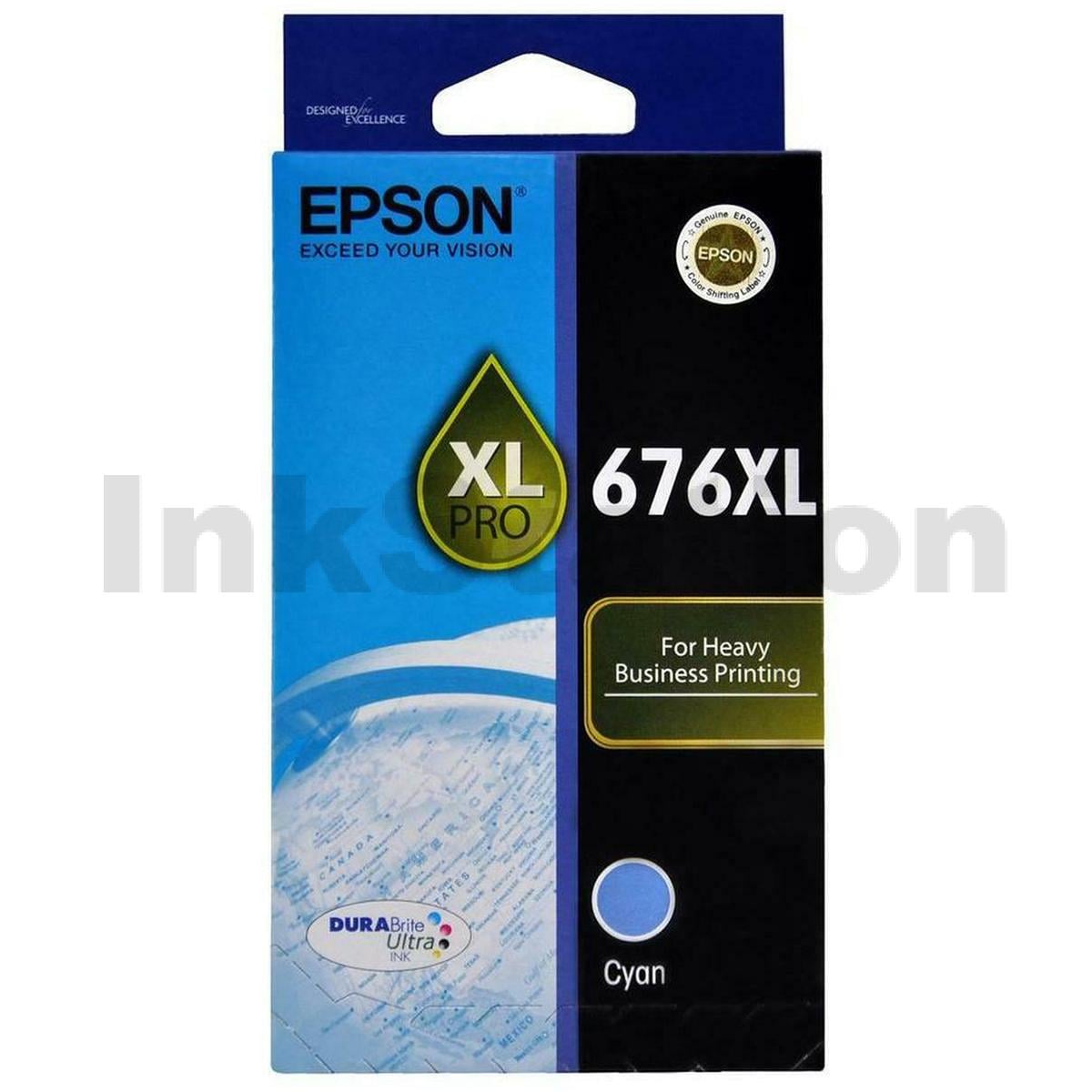 Epson 676XL Genuine Cyan Ink Cartridge 1,200 pages [C13T676292] Ink