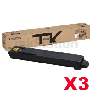 3 x Genuine Kyocera TK-8119K Black Toner ECOSYS M8130CIDN, M8124CIDN - 12,000 pages