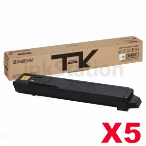 5 x Genuine Kyocera TK-8119K Black Toner ECOSYS M8130CIDN, M8124CIDN - 12,000 pages