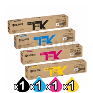 4 Pack Genuine Kyocera TK-8119 Toner ECOSYS M8130CIDN, M8124CIDN [1BK,1C,1M,1Y]