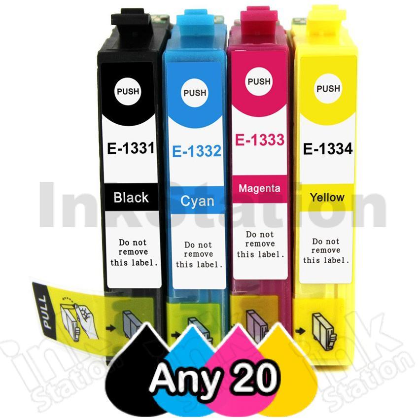 Epson Any 20 x Compatible for 133 T1331-1334 Inkjet Cartridges - Ink ...