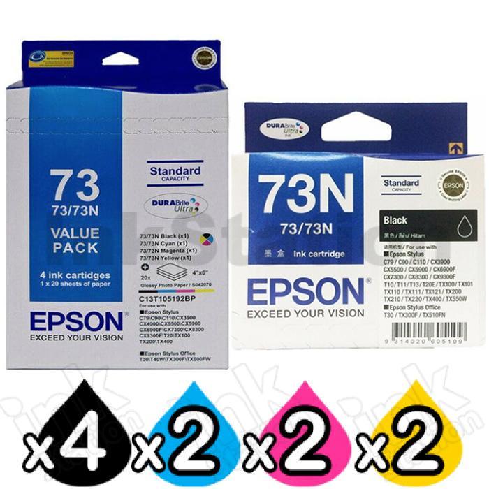 Epson Genuine 73n Black Ink Cartridge T0731 Ink Cartridges Ink Station