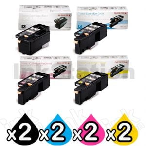 2 sets of 4 Pack Genuine Fuji Xerox DocuPrint CP105 CP205 CM205 CM215 CP215 Toner Cartridges(CT201591-CT201594)