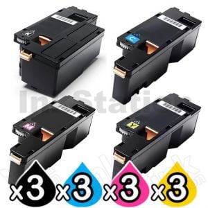 3 sets of 4 Pack Compatible Fuji Xerox DocuPrint CP105 CP205 CM205 CM215 CP215 Toner Cartridges(CT201591-CT201594)