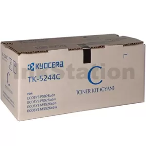 Genuine Kyocera TK-5244C Cyan Toner Cartridge Ecosys M5526, P5026 - 3,000 pages