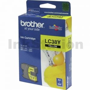 Genuine Brother LC-38Y Yellow Inkjet - 260 pages