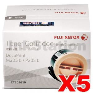 x Genuine Fuji Xerox DocuPrint P205B M205B Black Toner Cartridge High  Yield 2,200 pages (CT201610)